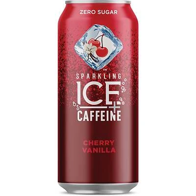 Caffeine Cherry Vanilla Sparkling Water, 16 oz.