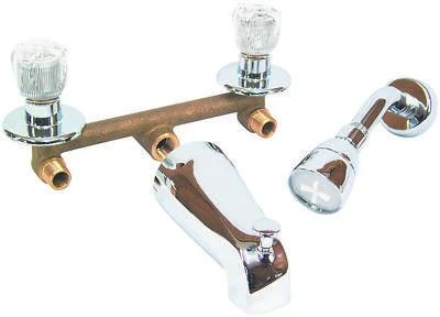 Tiger Chrome 2-handle Knob Tub & Shower Valve Diverter P-004n