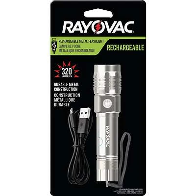 Led Metal Rechargeable Flashlight With 320 Lumens And 3 Modes