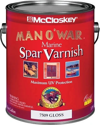 Mccloskey Man O'war Gloss Spar Marine Varnish, 1 Gallon For Interior & Exterior Use