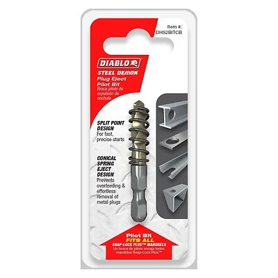 Carbide Teeth Hole Cutter With Plug Eject Pilot Drill Bit - 1/4 In. Hex