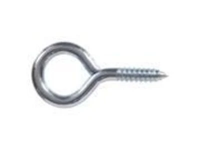 .080 X 1-1/16 Zinc-Plated Large Eye Screw Eye 12Pk Hillman Hooks and Eyes