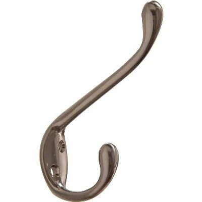 852321 Heavy Duty Satin Nickel Garment Hook - Single Item