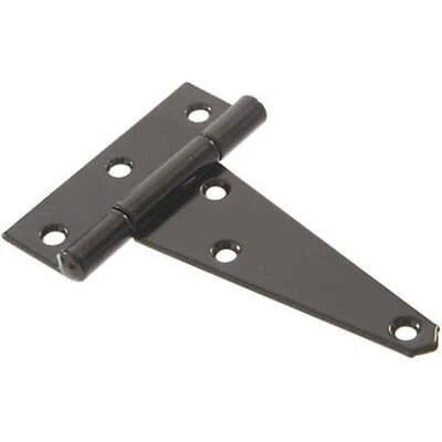 851946 6-inch Heavy T-hinge In Black Finish - Durable And Reliable