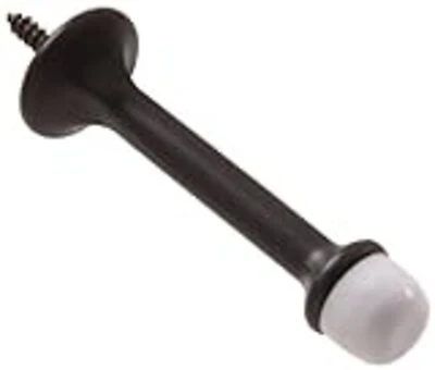 The Hillman Group The Hillman Group 852935 3 In. Rigid Door Stop - Standard Type - Oil Rubbed Bronze 2-Pack