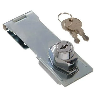 The Hillman Group The Hillman Group 851427 4-1/2' Gate Keyed Safety Hasp - Chrome Finish 1-Pack