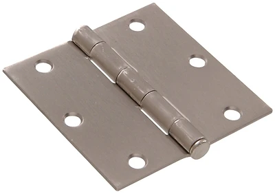3-1/2" Satin Nickel Square Hinge, Model 851262, Full Mortise Design