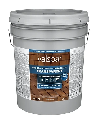 Transparent Deck Stain And Sealer, Canyon Brown, 5 Gallon Container