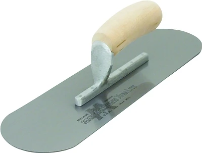4-1/2 In. X 16 In. Pool Trowel With Rounded Corners And Wood Handle