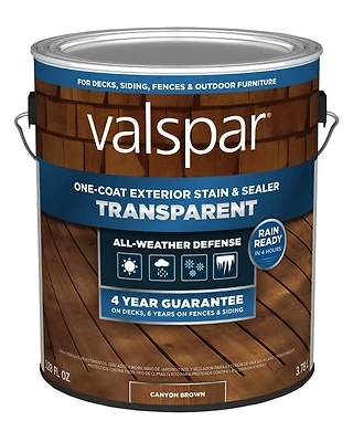 One-Coat Transparent Stain & Sealer, Canyon Brown, 1 Gallon