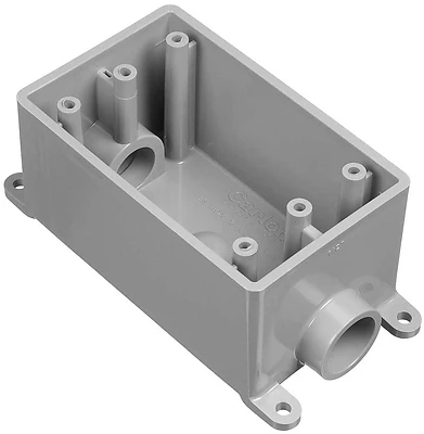 Carlon E981FFN-CTN PVC Switch Box, 1-Gang, 1 In. Hub