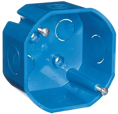 Screw On 4 In. X 4 In. Octagon Electrical Box - Pvc, Ul Listed, 20.5 Cu. In.