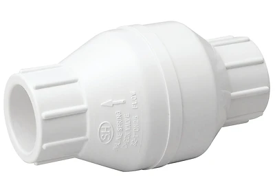 ProLine PVC Check Valve, Solvent Weld, White, Schedule 40, 2 In.