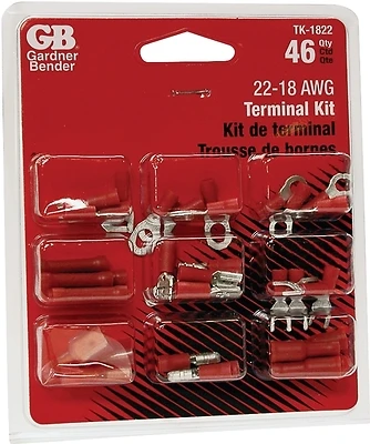 Gardner Bender Terminal Kit, 22-18 AWG, 46-Pc.