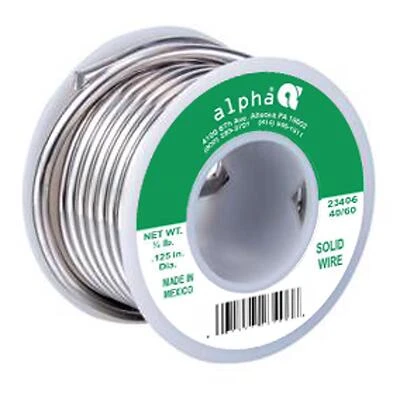 Alpha Metals AM23406 Leaded General-Purpose Solder, 0.125-In., 8-Oz.