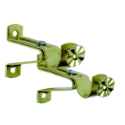 Cafe Rod Bracket, Brass, 5/8 In., One Pair