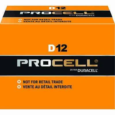 Procell D Alkaline Batteries 12 Pk Boxed, Model Pc1300, 14000 Capacity