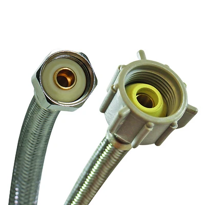 Toilet Connector Supply Line, Braided Stainless-Steel, 7/8-Female Ballcock x 16-In.