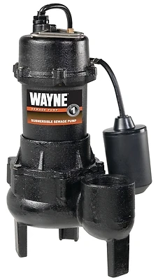 Wayne RPP50 Sewage Ejector Pump, 1/2 HP, Cast Iron, 2 In. NPT
