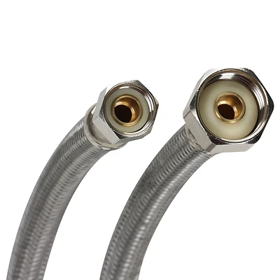 Fluidmaster 1F36 Braided Stainless Steel Faucet Connector, 3/8 In. C x 1/2 In. Fip, 36 In.
