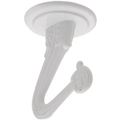 Swag Hooks, White, 1-1/2 In., 2-Pk.