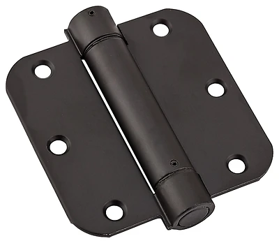 Spring Door Hinge, Adjustable, Bronze, 3.5 In.