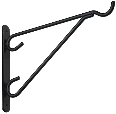 Hanging Plant Bracket, Black, 100-Lb. Load, 12 In.