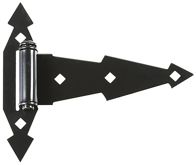 Gate T-Hinge, Black Satin, 7 In., 2-Pk.