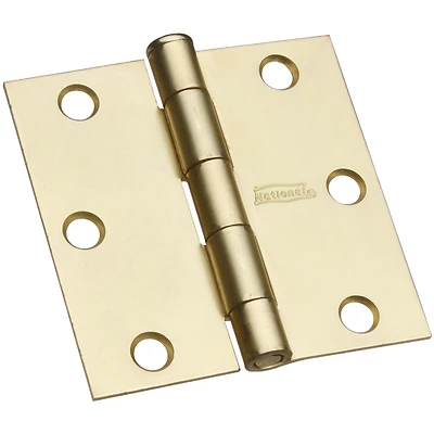 National Hardware N186-908 Square Corner Door Hinges, 3 x 3 In., 2-Pack