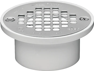 Oatey 43579 PVC Floor Drain, White, 2 to 3 In. Pipes