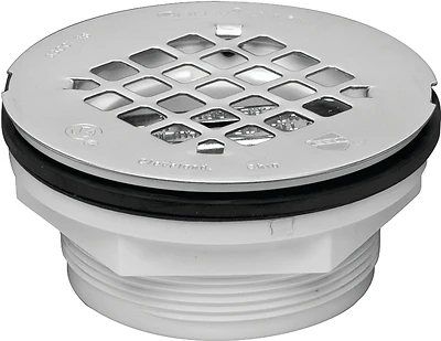 Oatey 42099 Plastic Shower Drain, 2 In., Stainless Steel Strainer