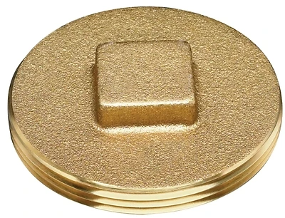 Oatey 42374 Brass Cleanout Plug with Raised Head, 4 In.