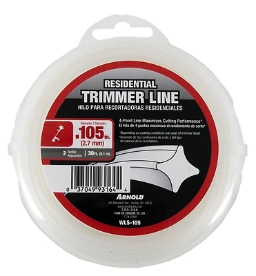 Arnold WLS-105 Trimmer Line, 0.105-inch Diameter, 30-foot Spool