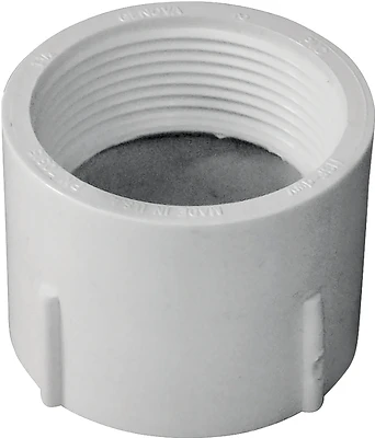 1-1/2 Inch Pvc Dwv Female Adapter, Schedule 40, Fnpt X Hub Connection, Model 192891