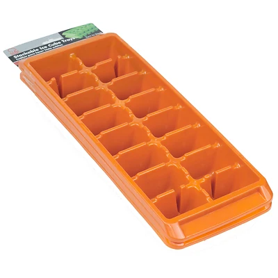 Chef Craft 21846 Ice Cube Tray, 16-Compartment, Stackable, Assorted Colors
