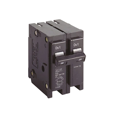 20 Amp 2-pole Plug In Circuit Breaker Cl220 For Electrical Safety