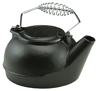 US Stove TK-02 Cast Iron Tea Kettle, 3 Quart, Black