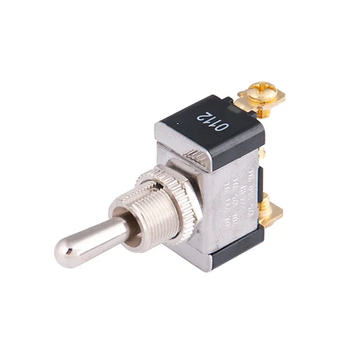15 Amp Metal Toggle Switch 41710, Silver, 12 Vdc, Screw Terminal