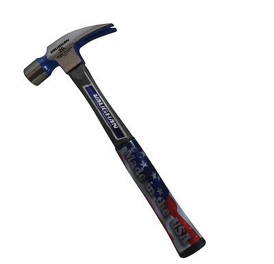 16 Oz. Carbon Steel Smooth Face Rip Hammer With 14 In. Fiberglass Handle