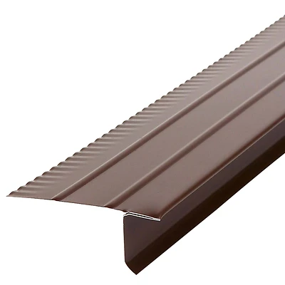 F5m Aluminum Drip Edge Flashing, Brown, 10 Ft, 2.33 In. Width