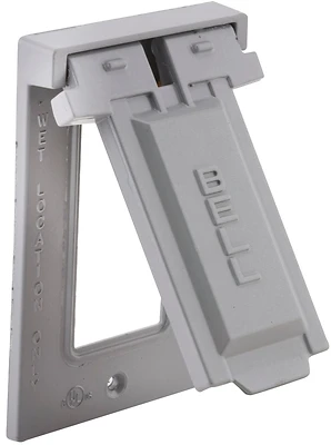1-gang Rectangular Aluminum Gray Weatherproof Outdoor Box Cover For Gfci Receptacles
