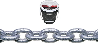 5/16 In. Oval Link Carbon Steel Proof Coil Chain 92 Ft. Length