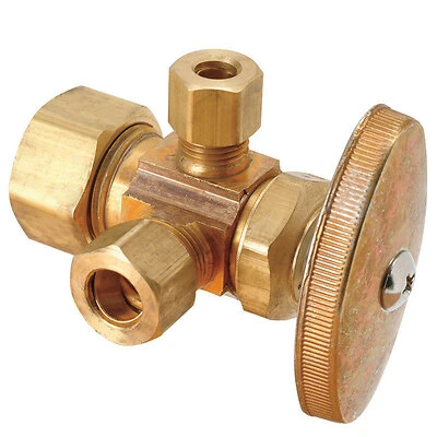 1/2 In. Nominal Compression Inlet X 3/8 In. O.d. Dual Outlet Multi-turn Valve