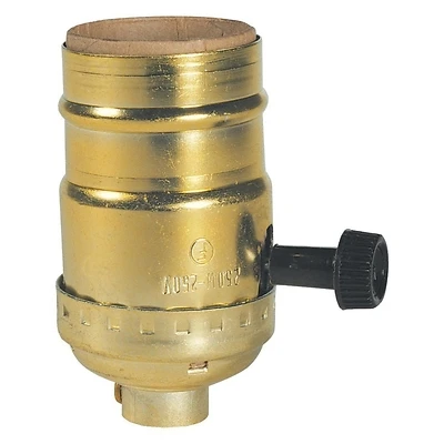Brass Medium Base Turn Knob Socket 2-1/2 In. Model 7041300
