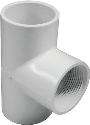 1-1/4 Inch Diameter Pvc Schedule 40 Tee Slip X Slip X Fipt