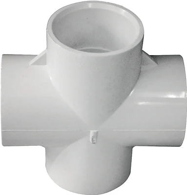 1-in Diameter 90-degree Pvc Schedule 40 Cross Tee Fitting