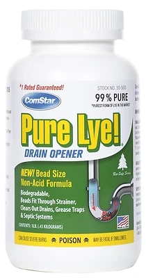 Comstar 30-500 Pure Lye Drain Opener, Beads, 1 Lb