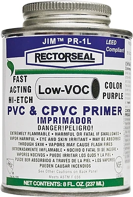 Jim Purple Primer And Cement For Cpvc/pvc 8 Oz - High-etch Formula