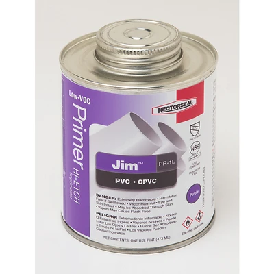 Jim Purple Primer And Cement For Cpvc/pvc 16 Oz - High-etch Solution