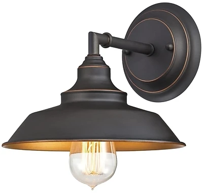 1-light Oil Rubbed Bronze Wall Sconce Model 63448 For Rustic Charm